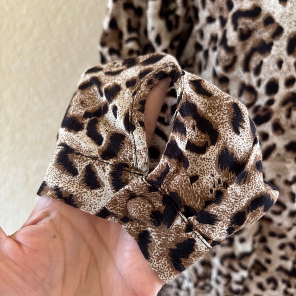 MSK Brown and Black Notched Collar Shirt Dress - Picture 5 of 9